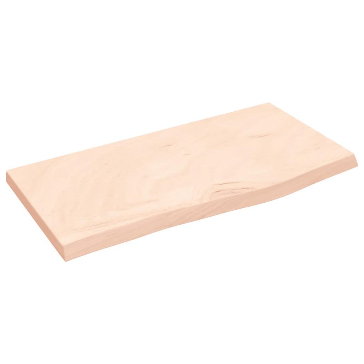 Encimera de baño madera maciza sin tratar 60x30x(2-4) cm