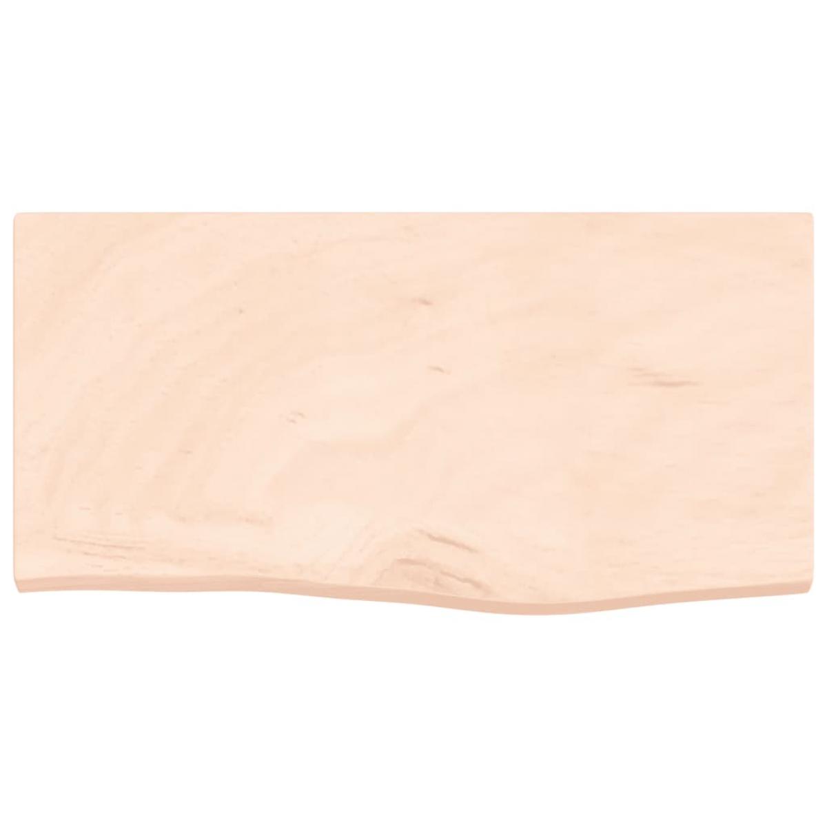 Encimera de baño madera maciza sin tratar 60x30x(2-4) cm