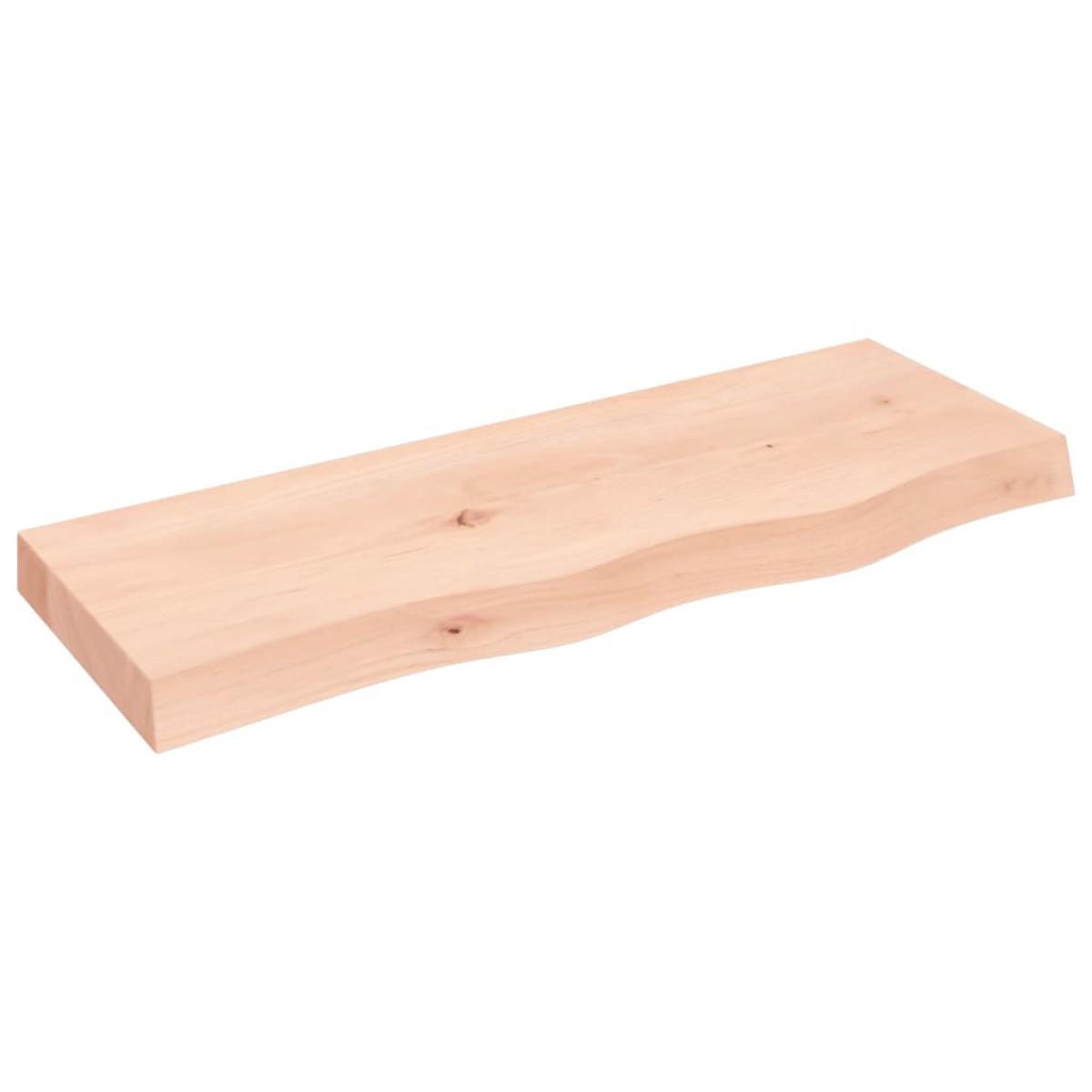 Encimera de baño madera maciza sin tratar 80x30x(2-6) cm