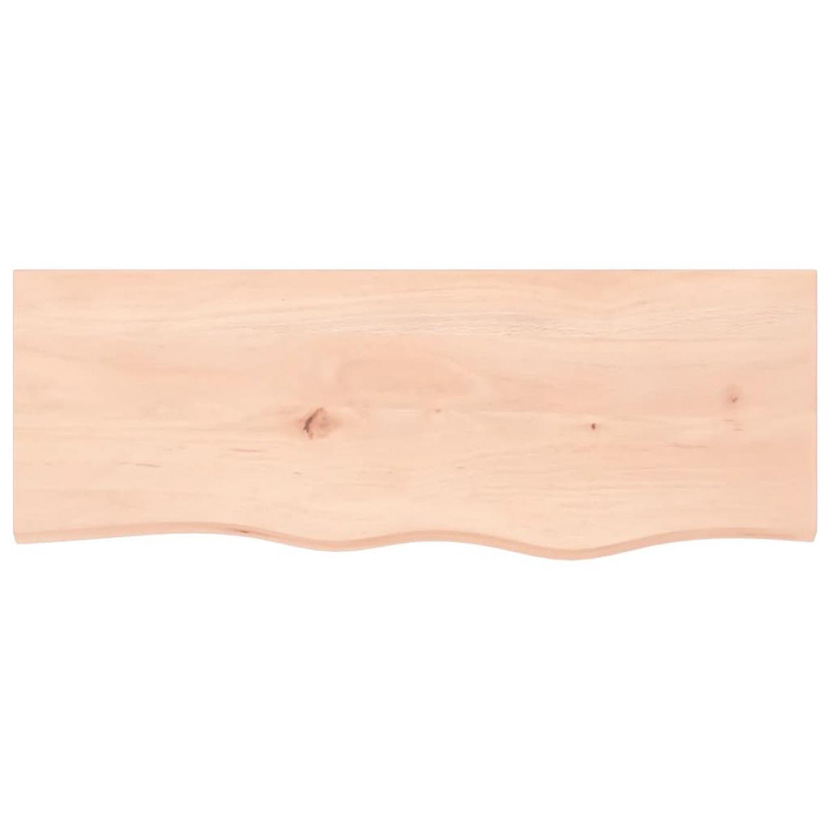 Encimera de baño madera maciza sin tratar 80x30x(2-6) cm