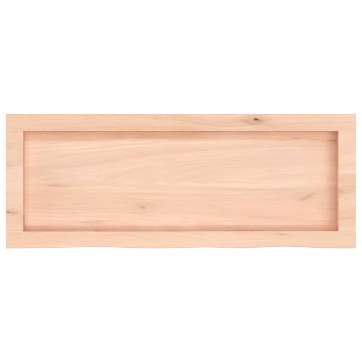 Encimera de baño madera maciza sin tratar 80x30x(2-6) cm