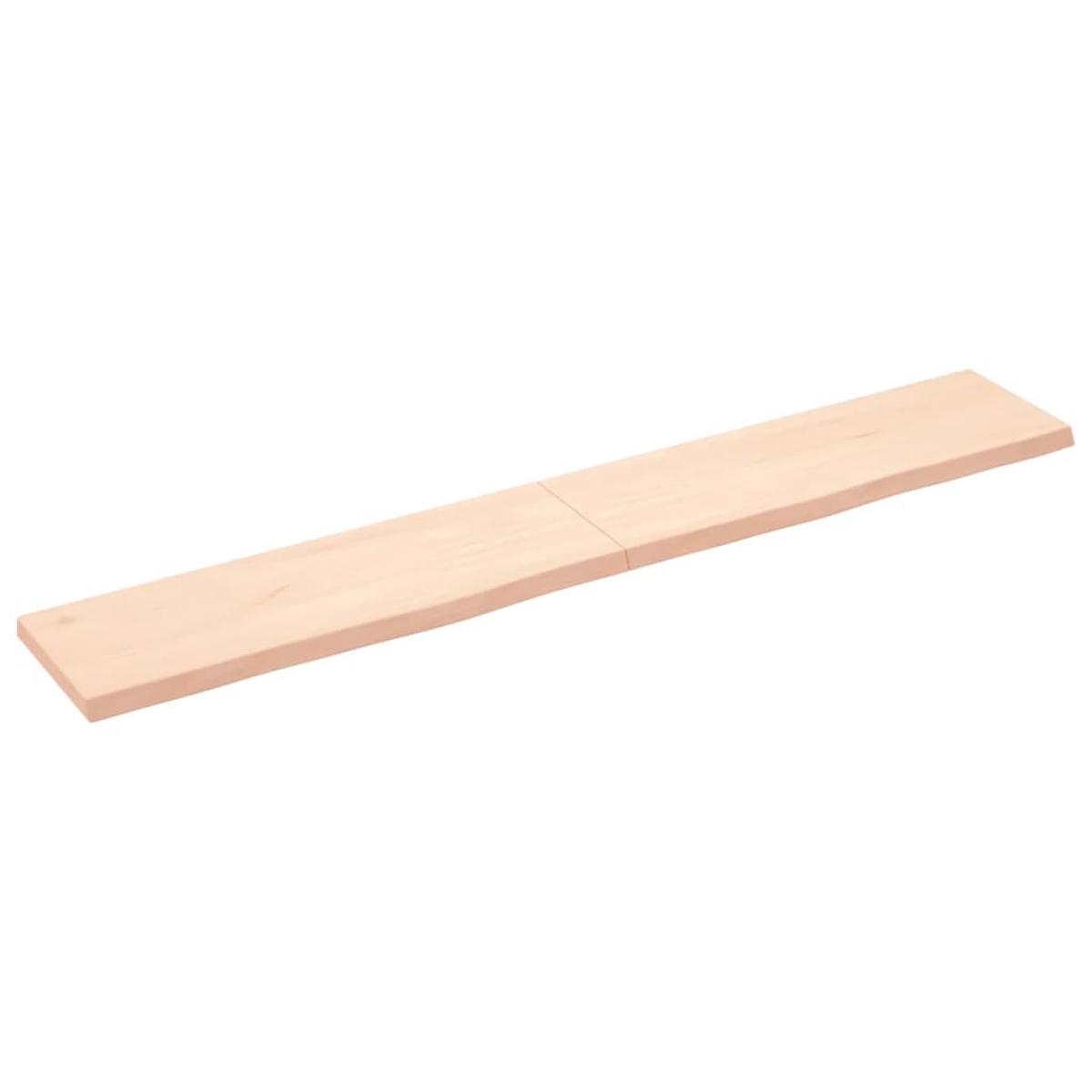 Encimera de baño madera maciza sin tratar 180x30x(2-4) cm