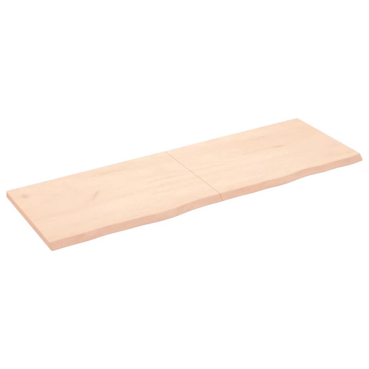 Encimera de baño madera maciza sin tratar 180x60x(2-4) cm