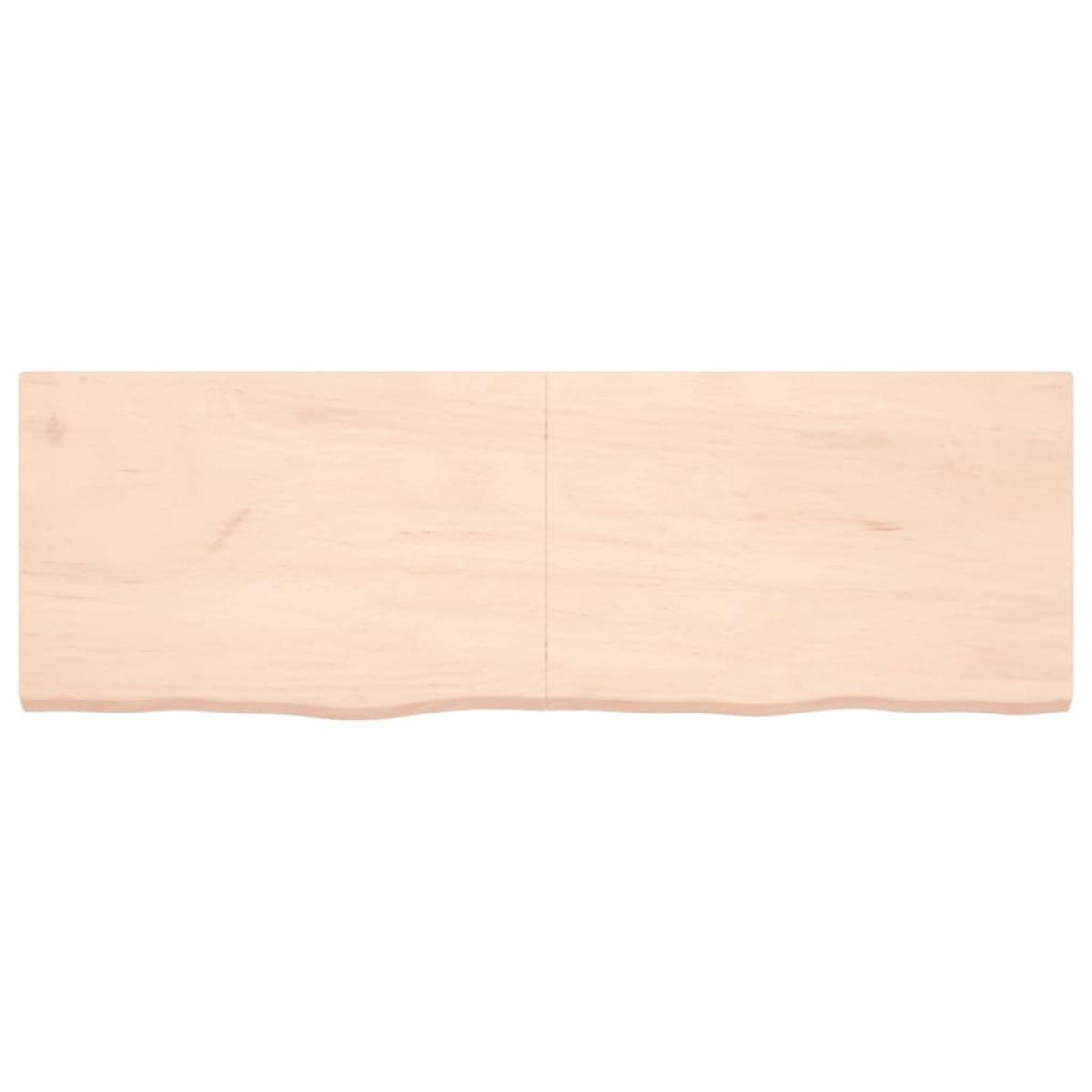 Encimera de baño madera maciza sin tratar 180x60x(2-4) cm