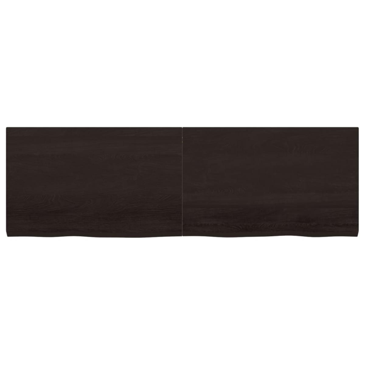 Encimera de baño madera tratada marrón oscuro 160x50x(2-4) cm