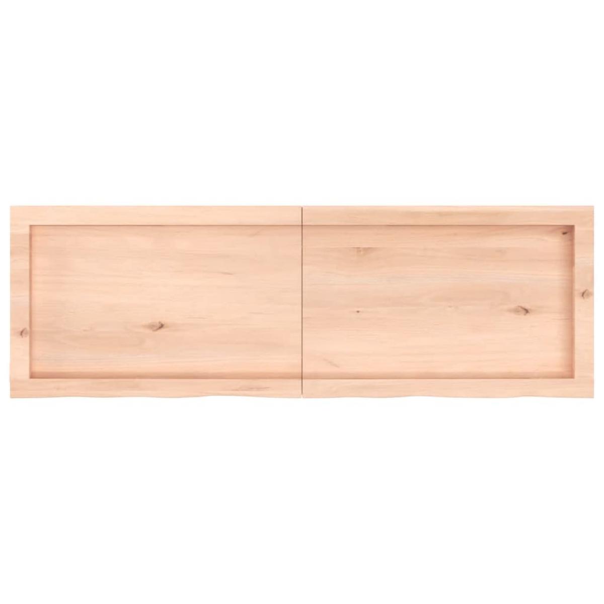 Tablero de mesa madera maciza roble sin tratar 120x40x(2-6) cm