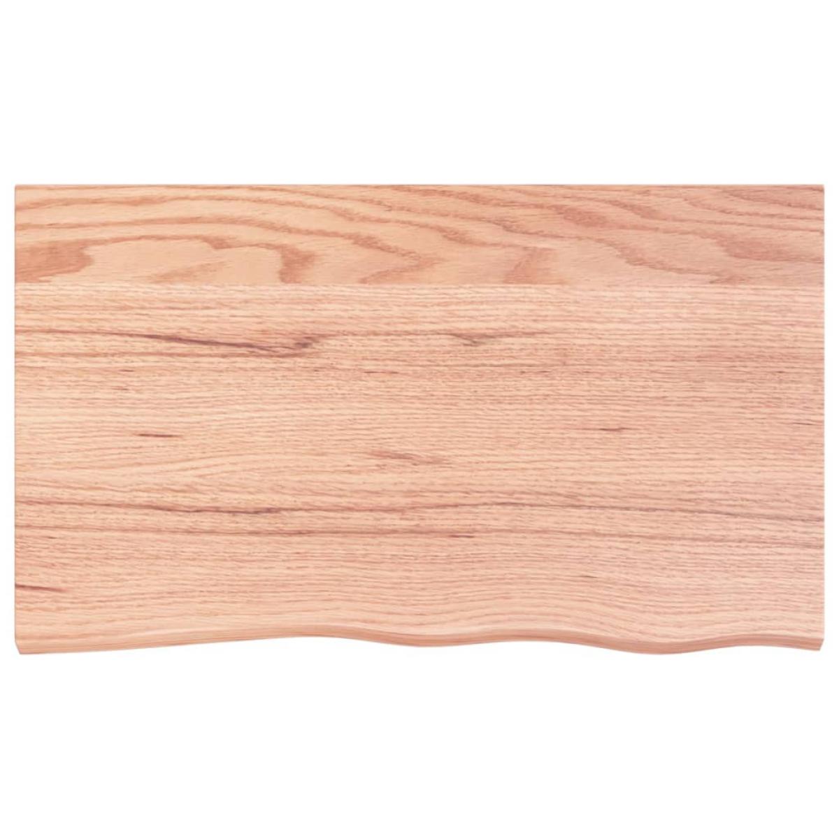 Tablero de mesa madera roble tratada marrón claro 100x60x2 cm