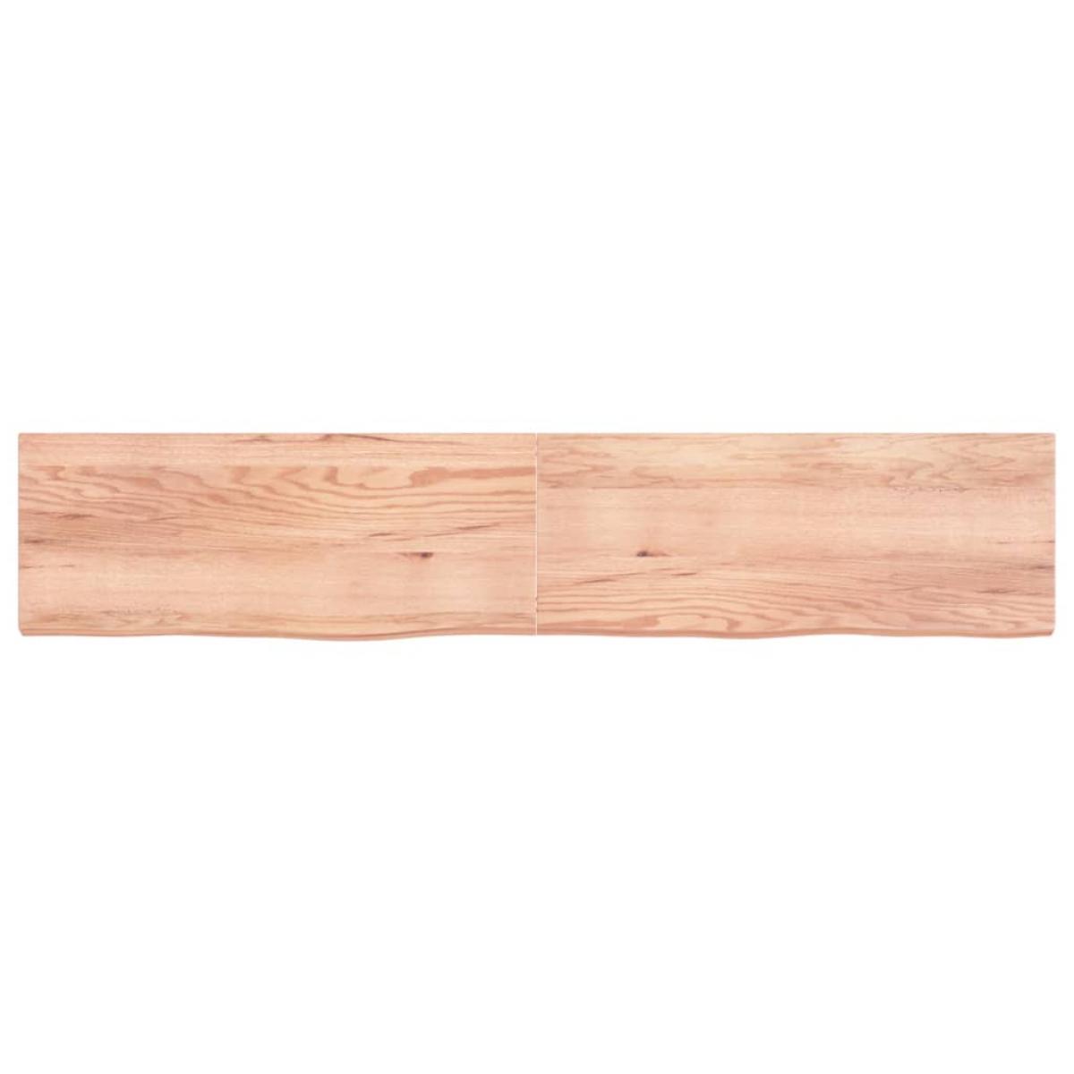 Tablero mesa madera roble tratada marrón claro 200x40x(2-6) cm