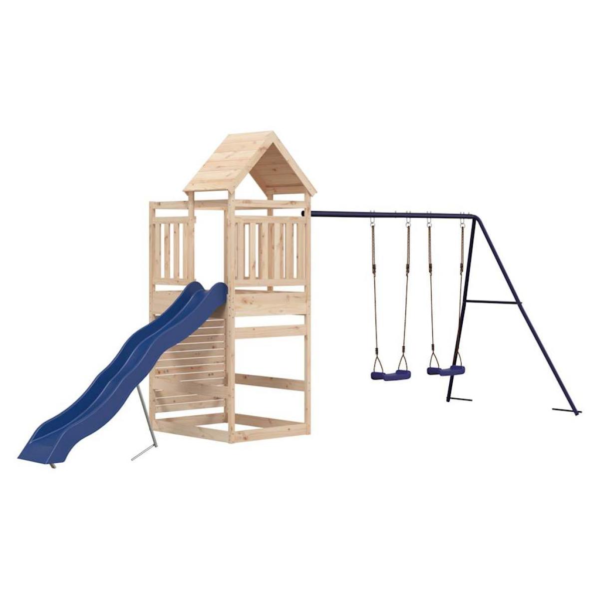 Parque infantil de exterior madera maciza de pino