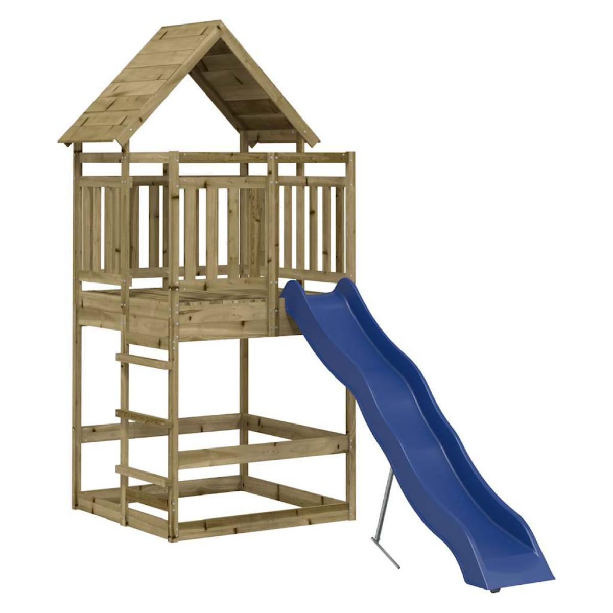 Parque infantil de exterior madera de pino impregnada