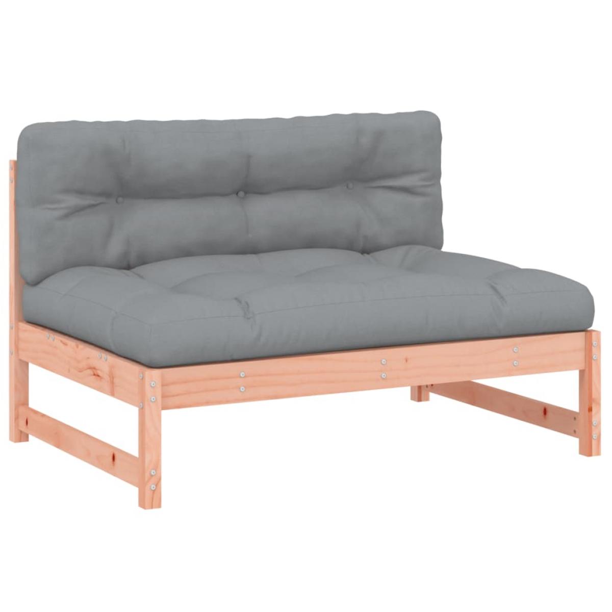 Juego de muebles jardín 2 pzas y cojines madera abeto Douglas