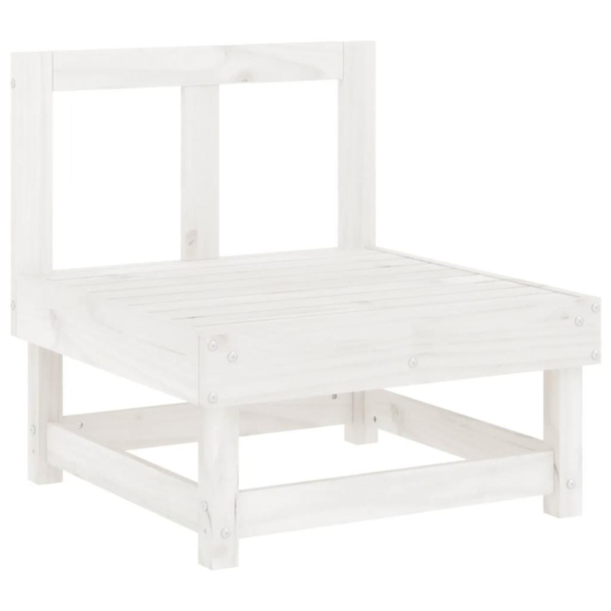 Juego de muebles de jardín 7 pzas madera maciza de pino blanco