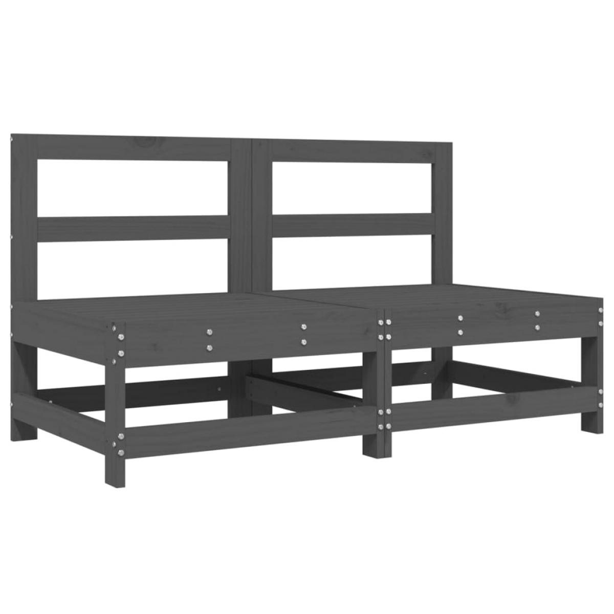 Juego de muebles de jardín 8 piezas madera maciza de pino