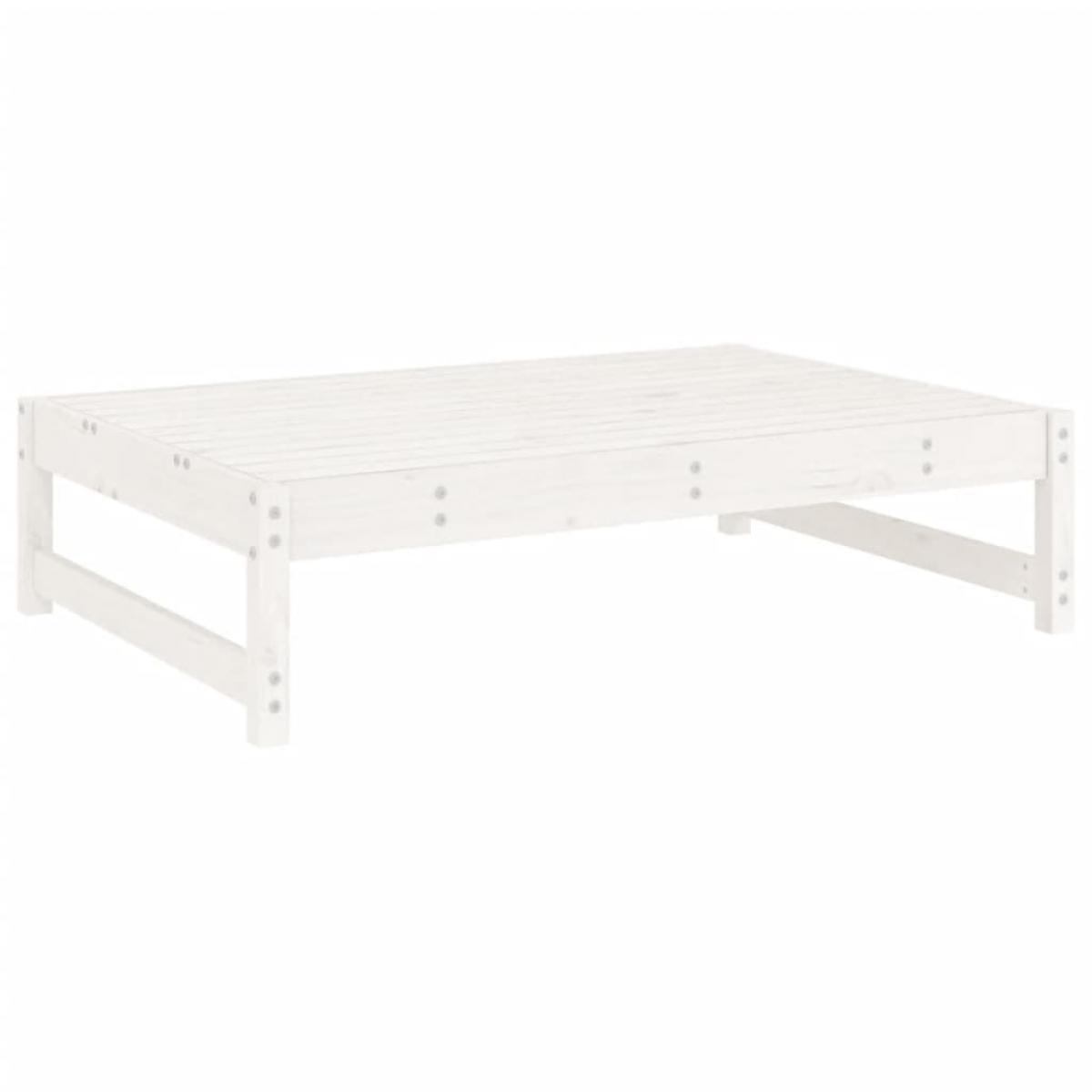 Juego de muebles de jardín 4 pzas madera maciza de pino blanco