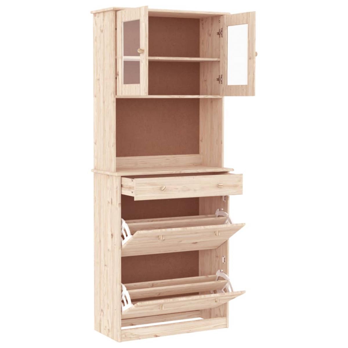 Aparador alto ALTA madera maciza de pino 77x35x188 cm