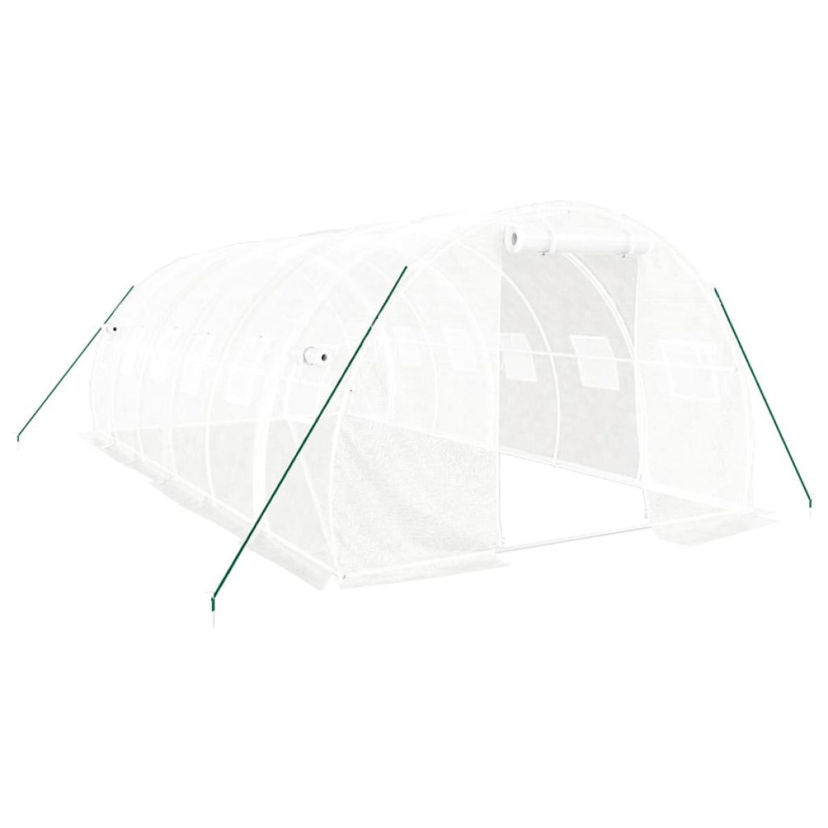 Invernadero con estructura de acero blanco 18 m² 6x3x2 m