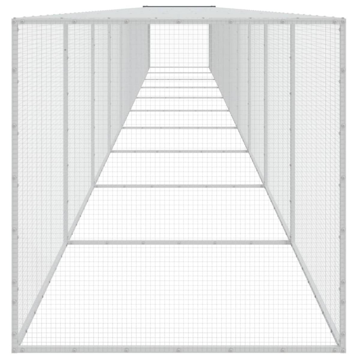 Gallinero con techo acero galvanizado antracita 1003x98x90 cm