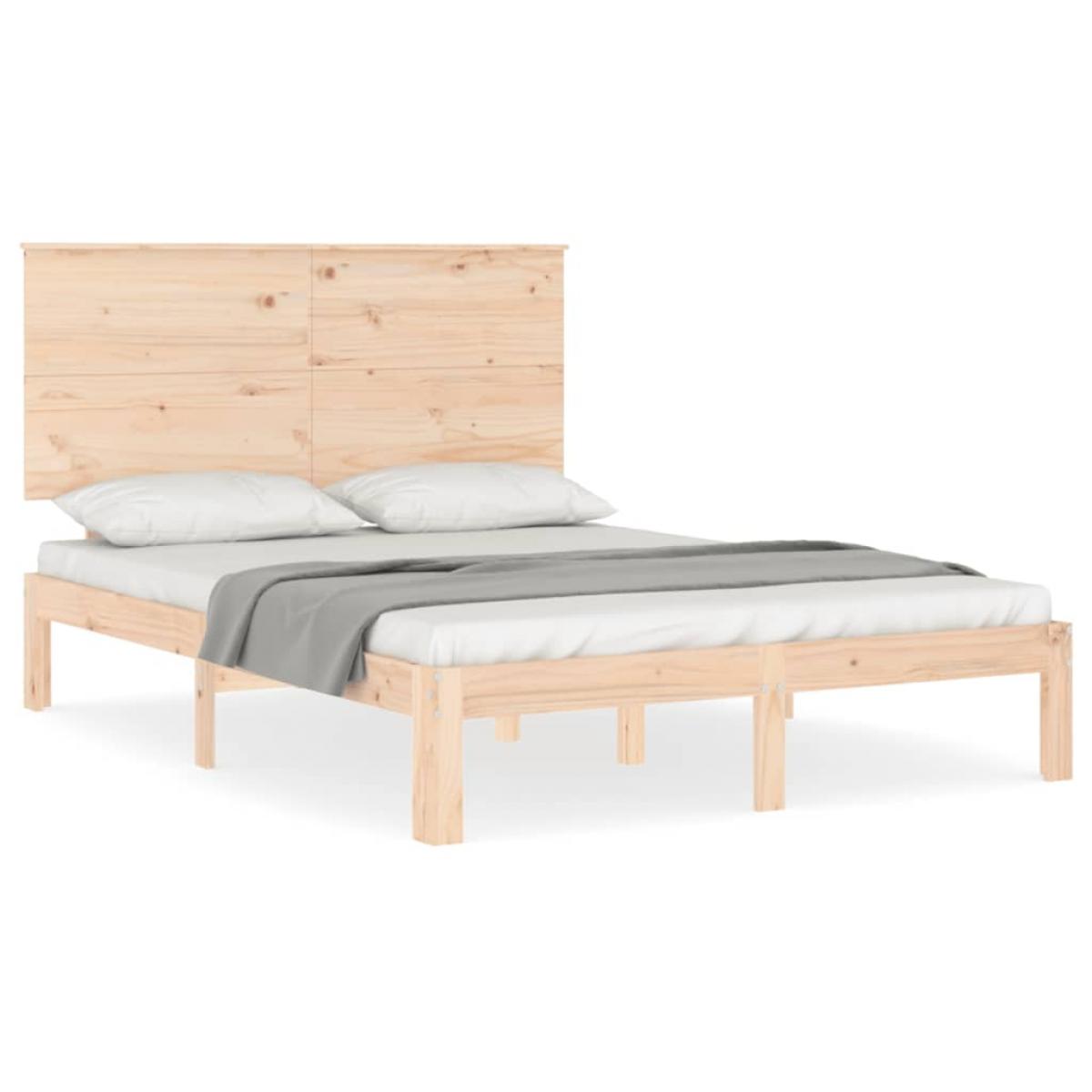 Estructura de cama sin colchón madera de pino maciza 120x200 cm