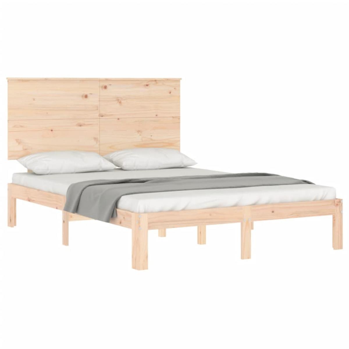 Estructura de cama sin colchón madera de pino maciza 120x200 cm