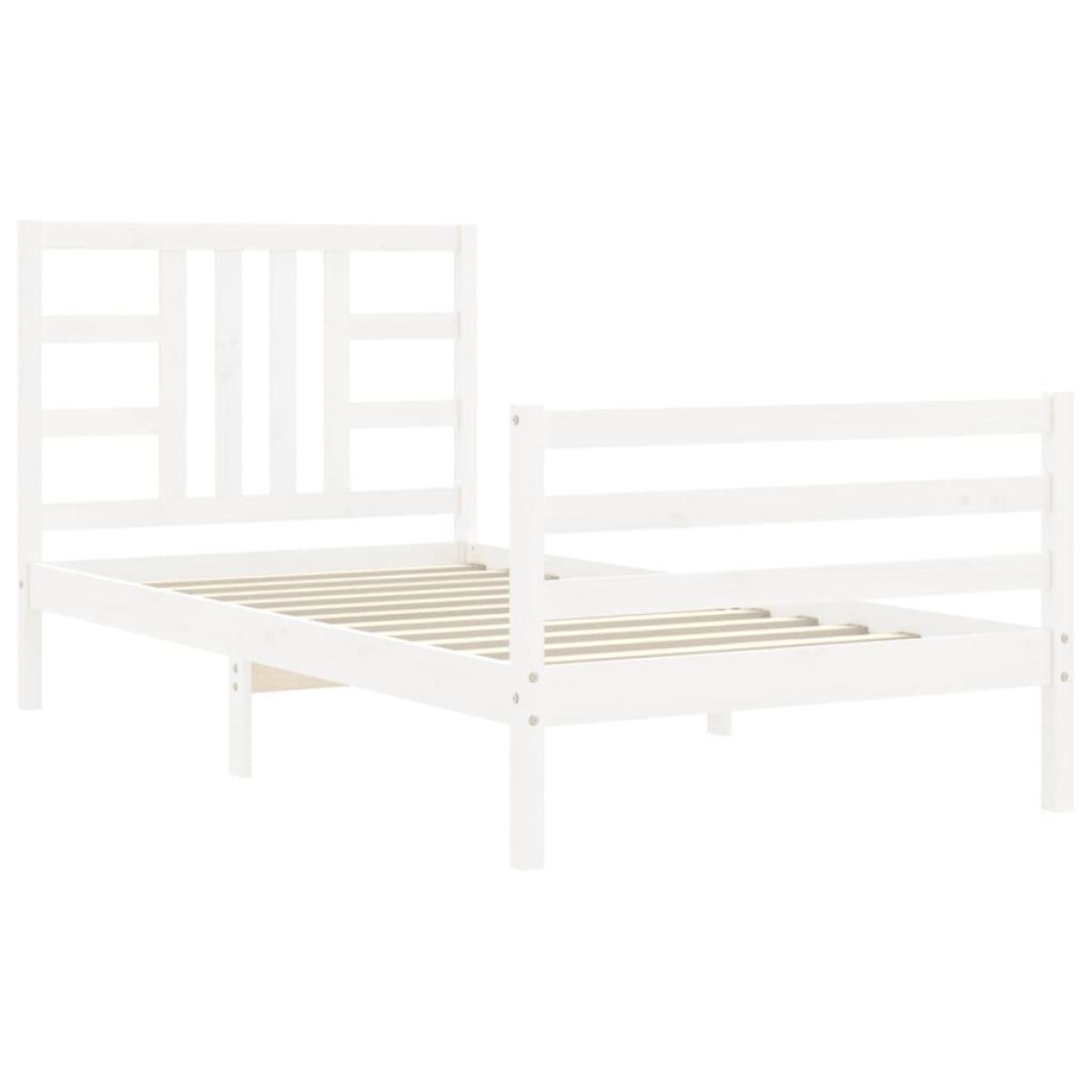 Estructura cama sin colchón madera maciza pino blanca 100x200cm