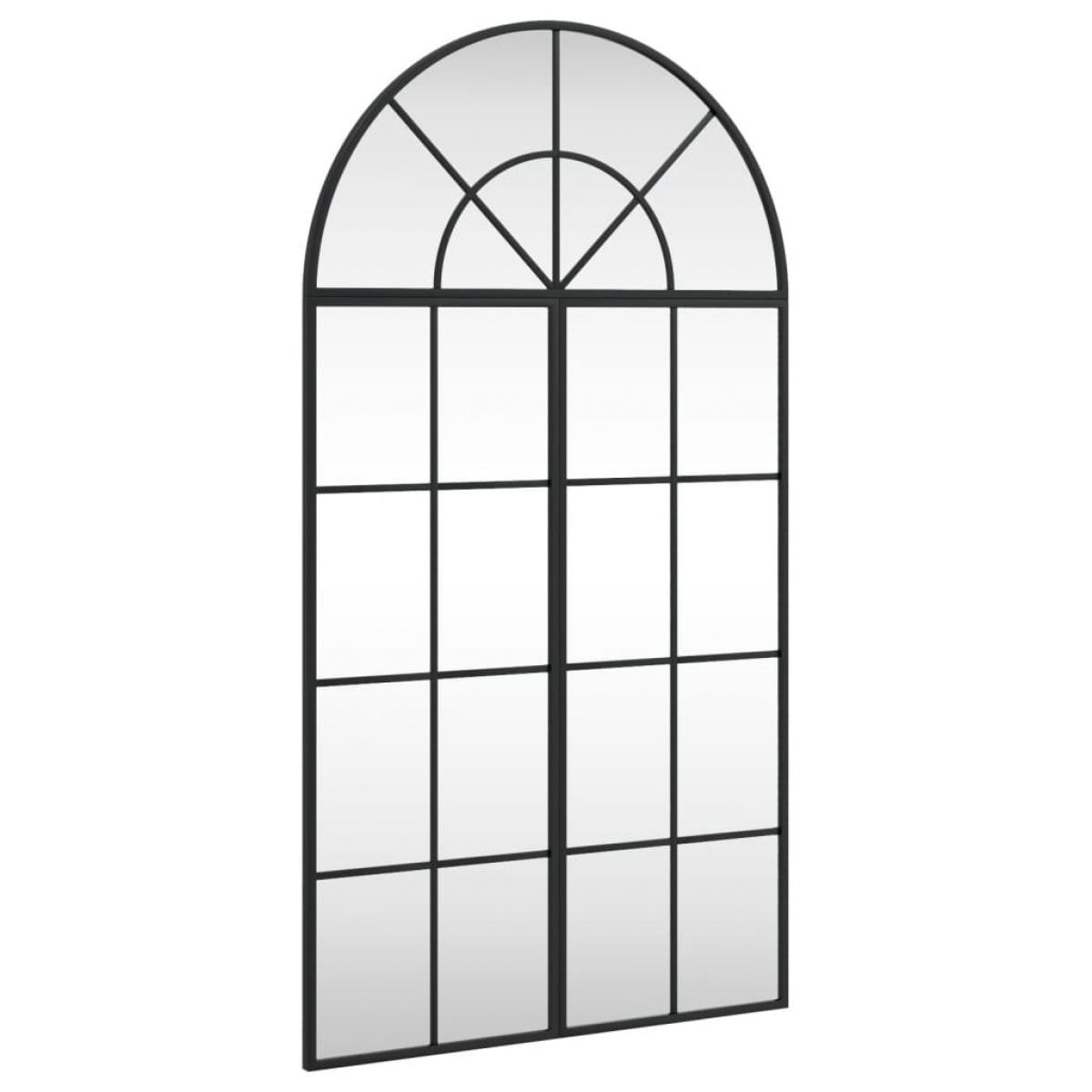 Espejo de pared arco de hierro negro 60x110 cm