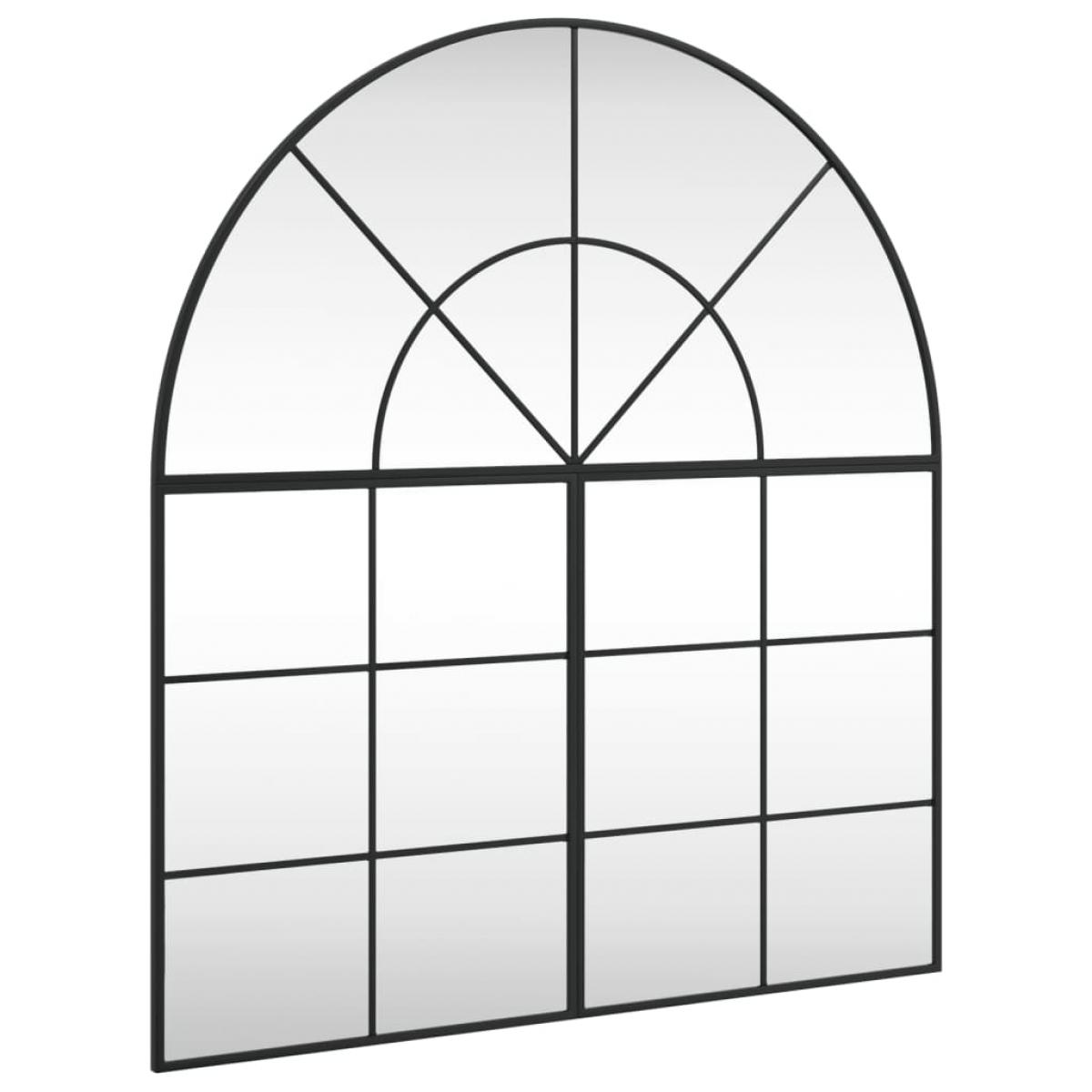 Espejo de pared arco de hierro negro 100x110 cm