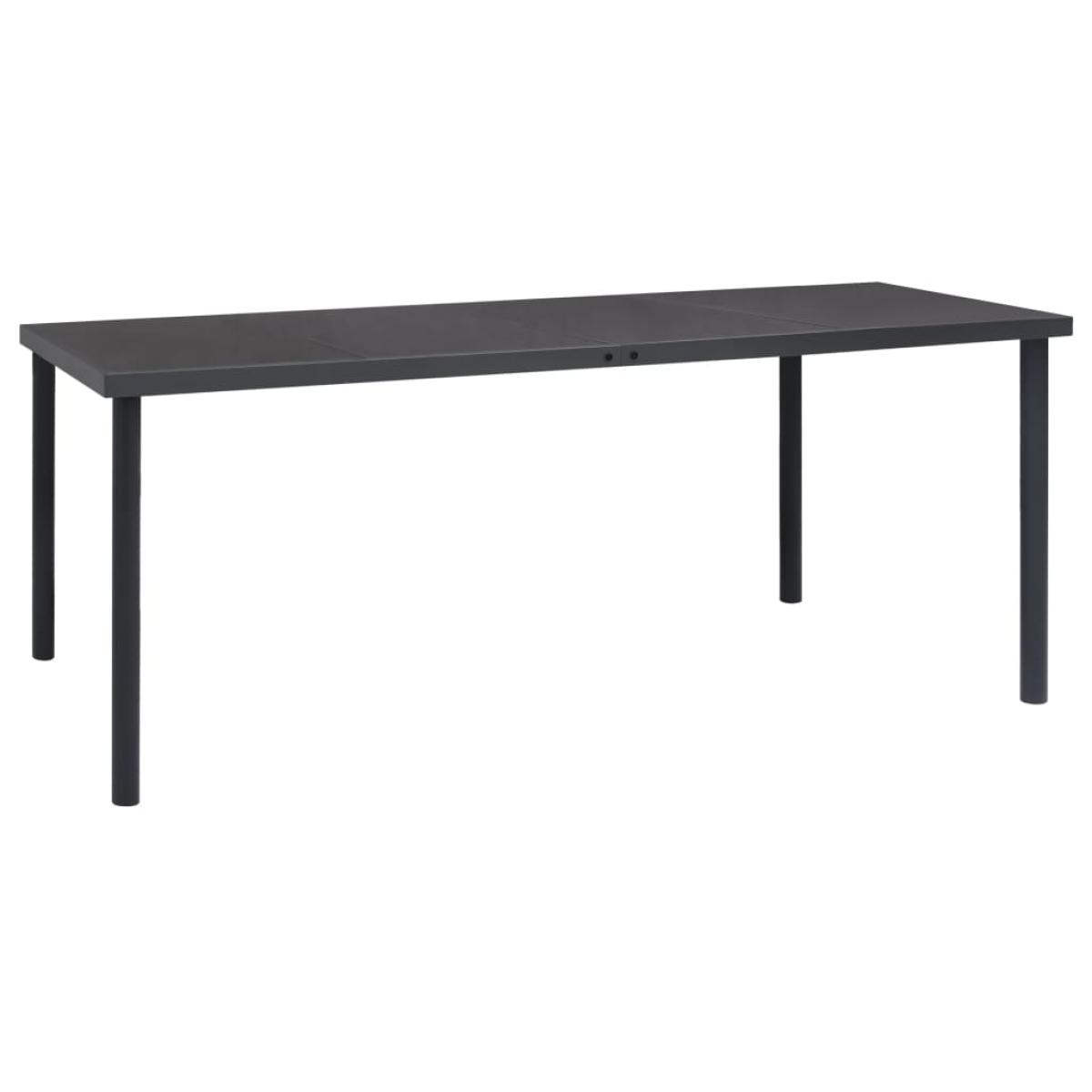 Juego de comedor para jardín 9 piezas acero y textilene negro