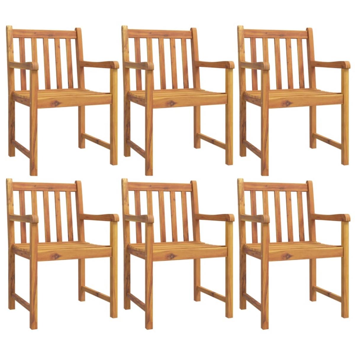 Juego de comedor para jardín 7 piezas madera maciza acacia