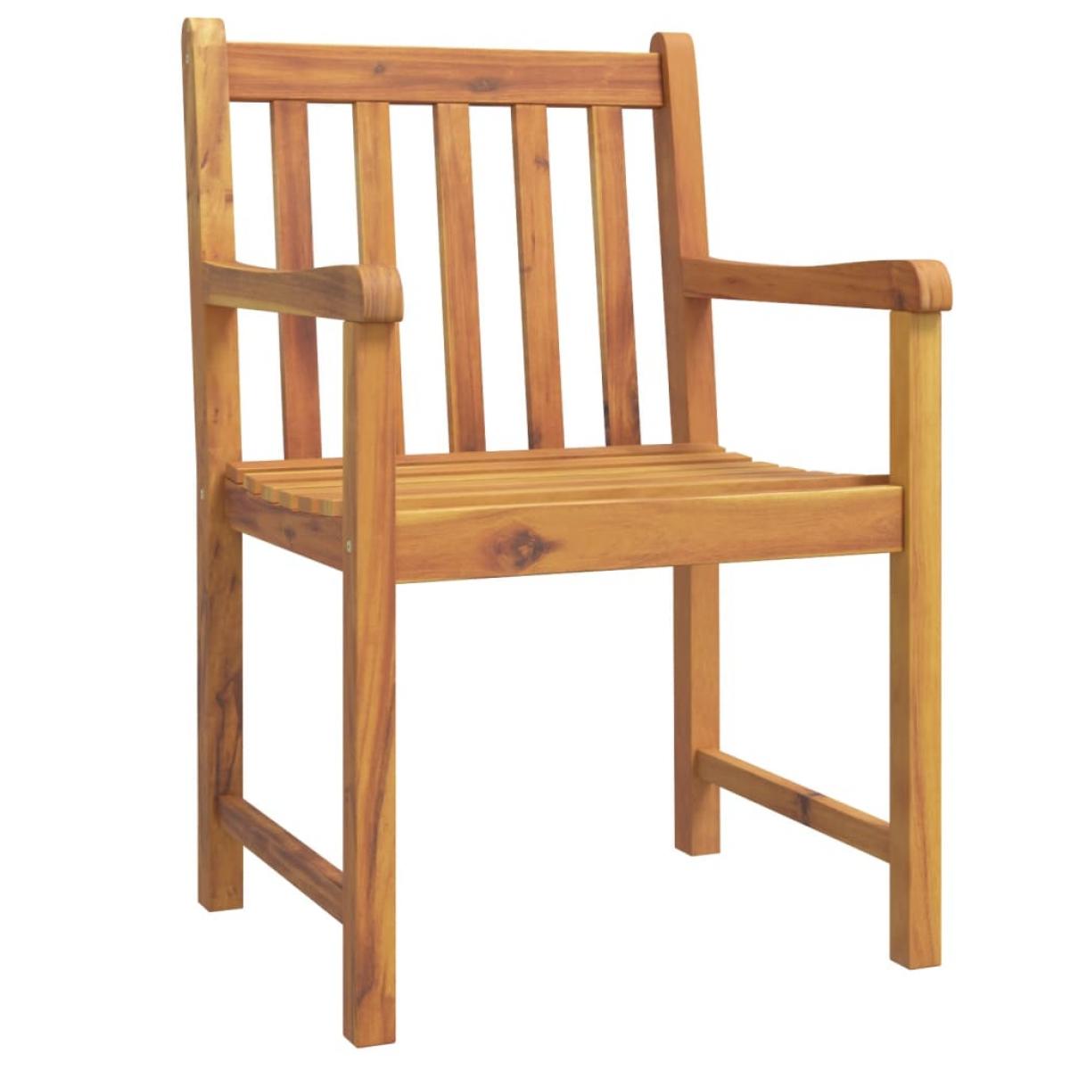 Juego de comedor para jardín 7 piezas madera maciza acacia