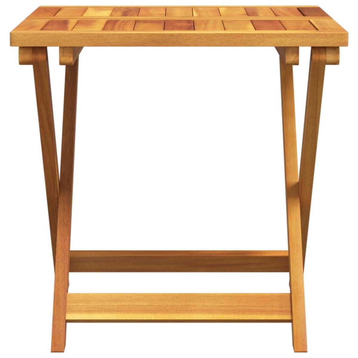 Set de comedor de jardín plegable 3 pzas madera maciza acacia