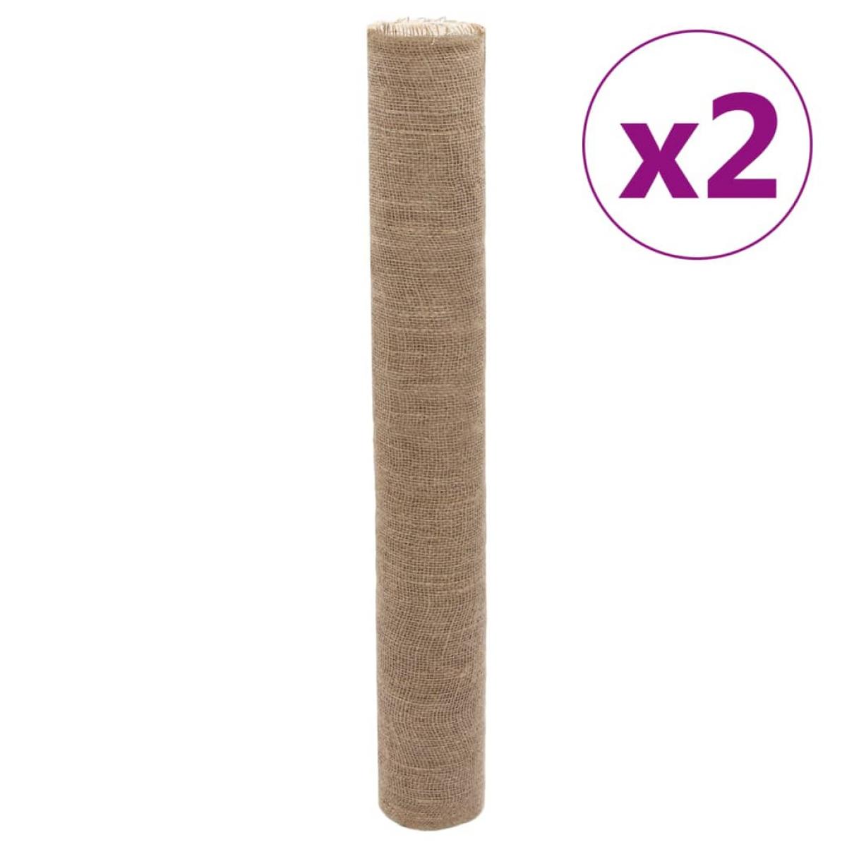 Rollos de yute 2 unidades 1x50 m 100% yute 200 gsm