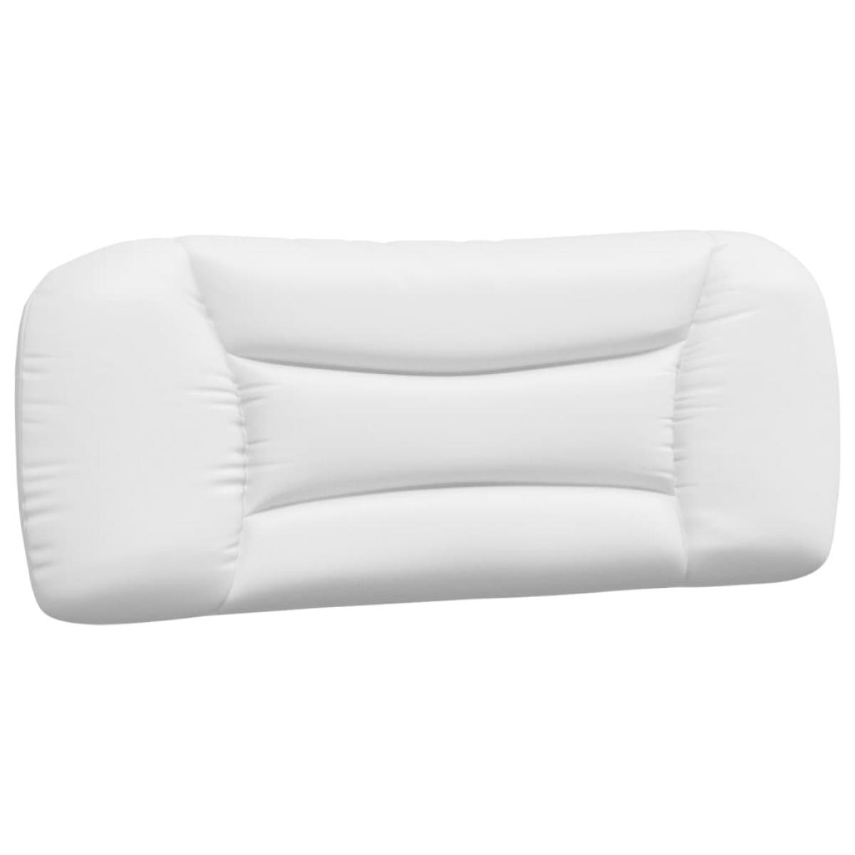 Cama con colchón cuero sintético blanco 100x200 cm