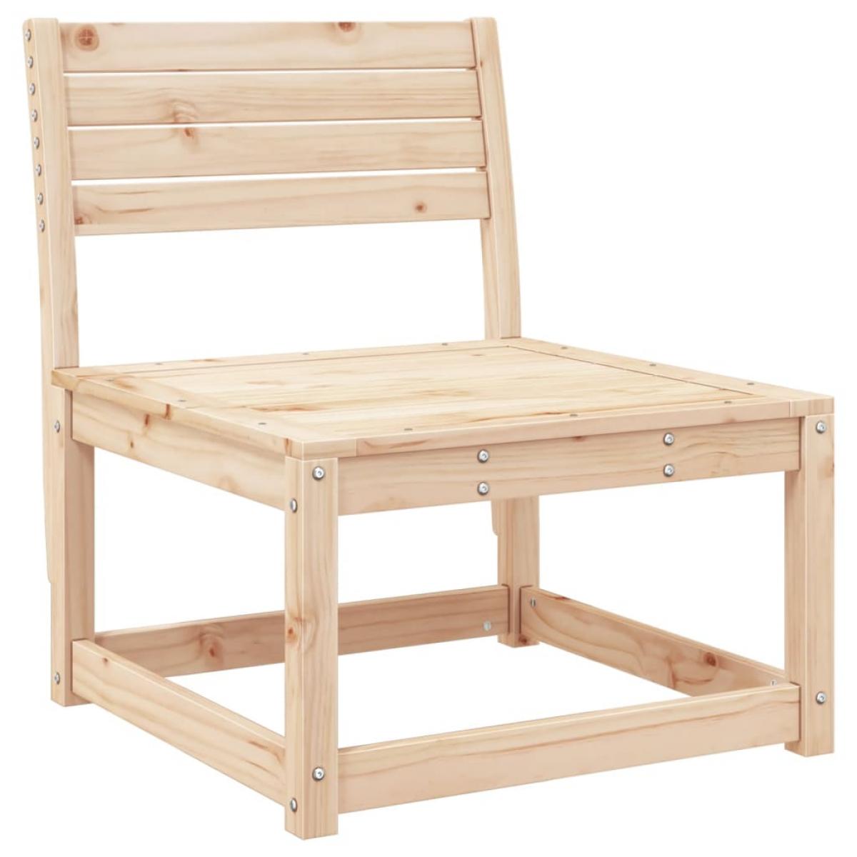 Juego de sofás de jardín 6 piezas madera maciza de pino