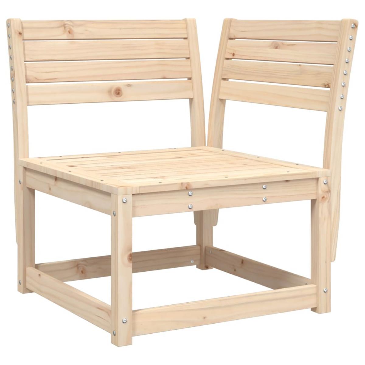 Juego de sofás de jardín 6 piezas madera maciza de pino