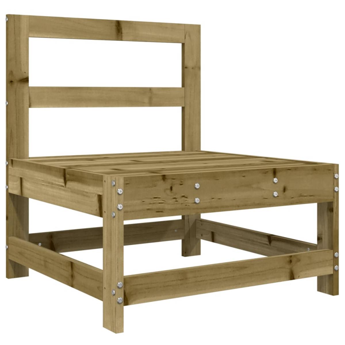 Juego de sofás de jardín 4 pzas madera de pino impregnada