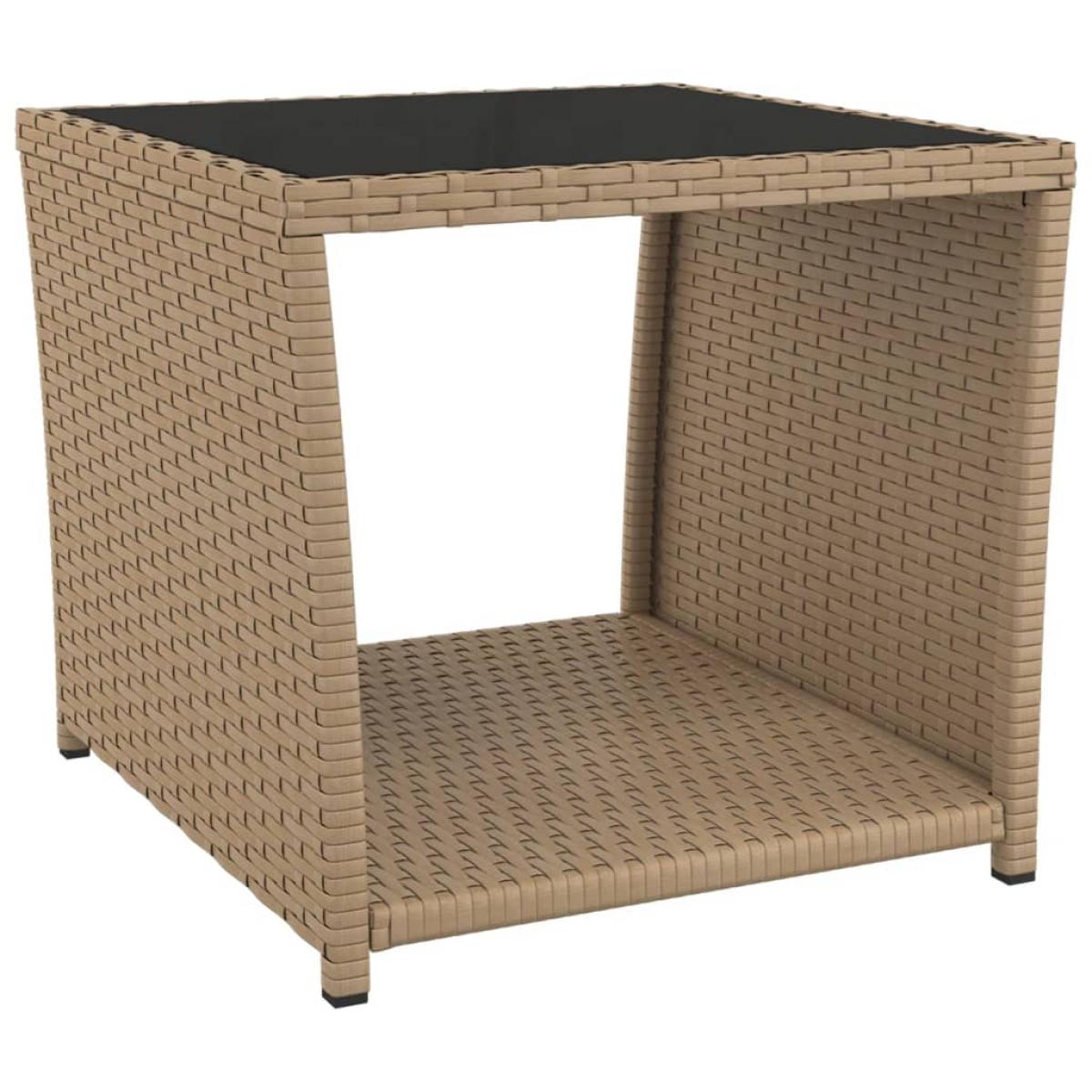 Set comedor de jardín 3 pzas con cojines ratán sintético beige