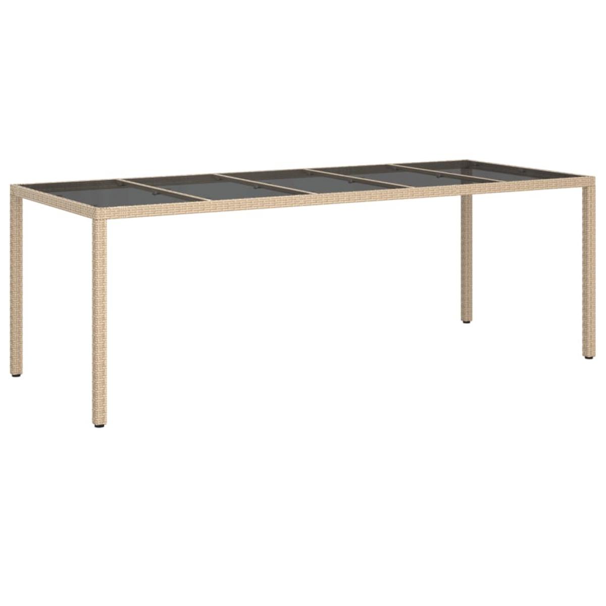 Set comedor jardín 11 pzas cojines ratán sintético vidrio beige