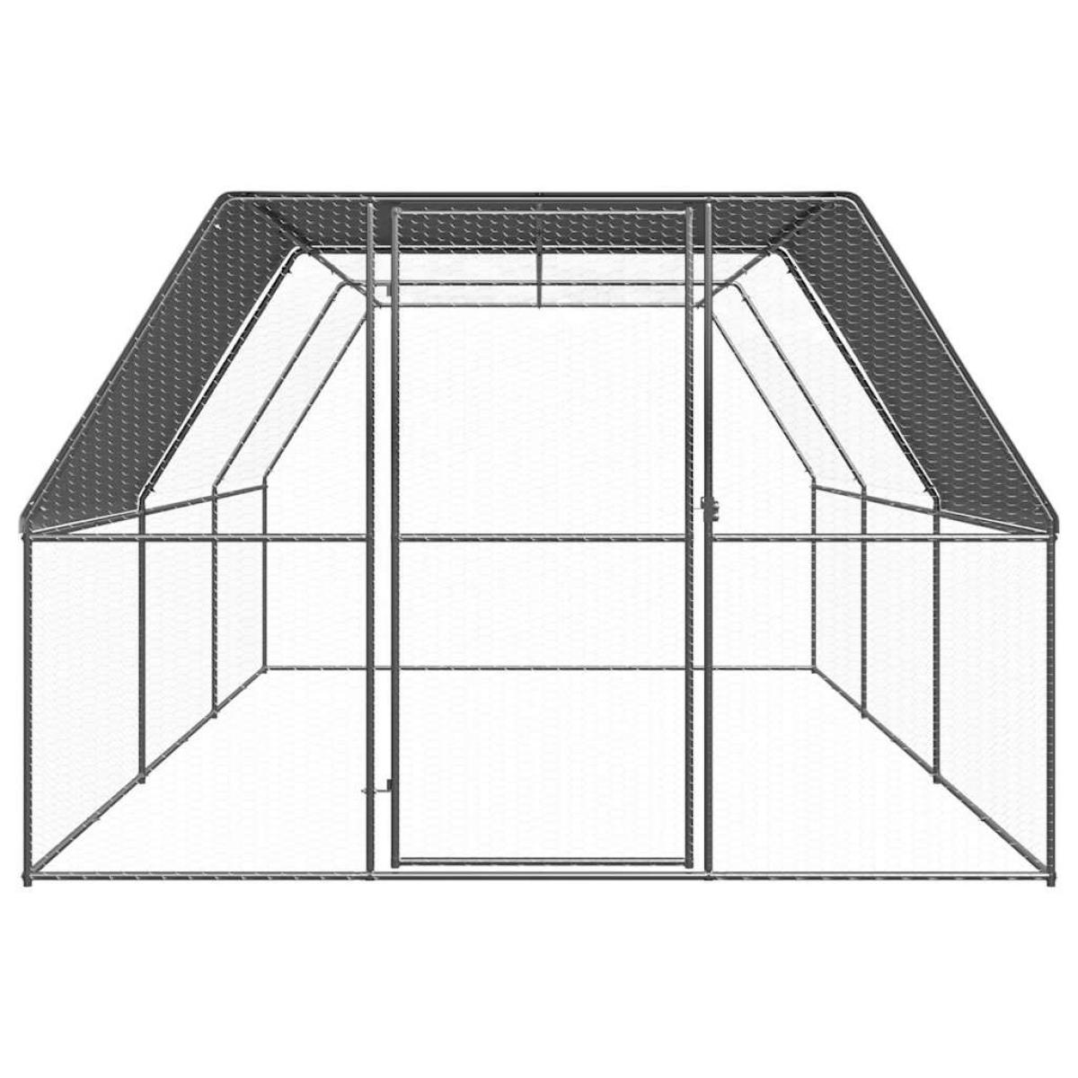 Jaula gallinero de acero galvanizado 3x6x2 m