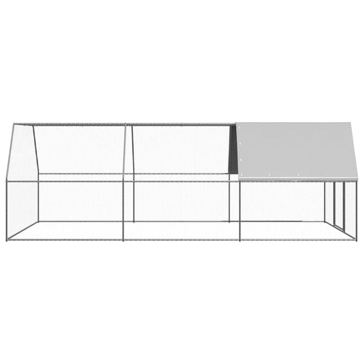 Jaula gallinero de acero galvanizado 3x6x2 m