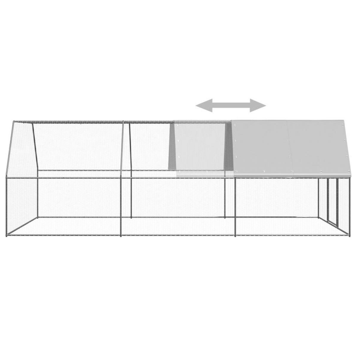Jaula gallinero de acero galvanizado 3x6x2 m