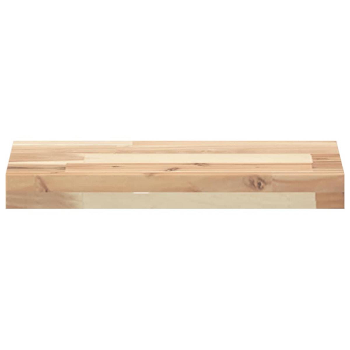 Estante flotante madera maciza de acacia sin tratar 60x20x4 cm