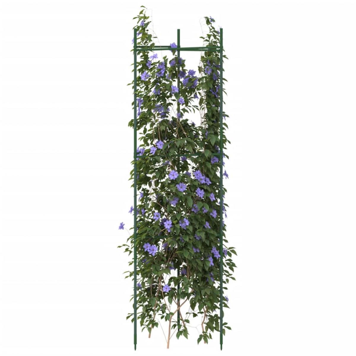 Tutores para tomates 6 unidades acero y PP 116 cm