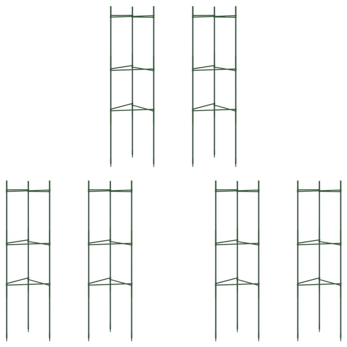 Tutores para tomates 6 unidades acero y PP 116 cm
