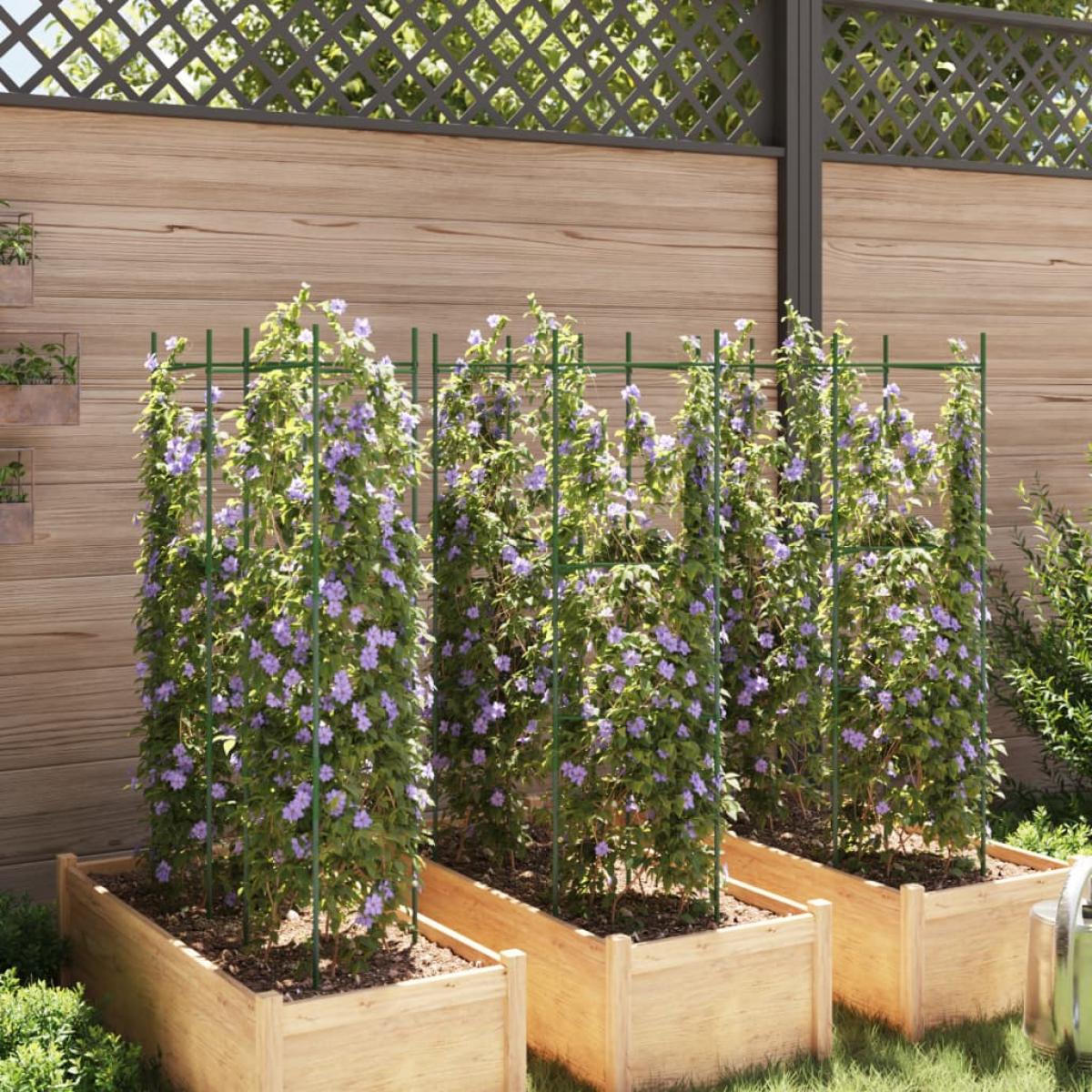 Tutores para tomates 6 unidades acero y PP 116 cm