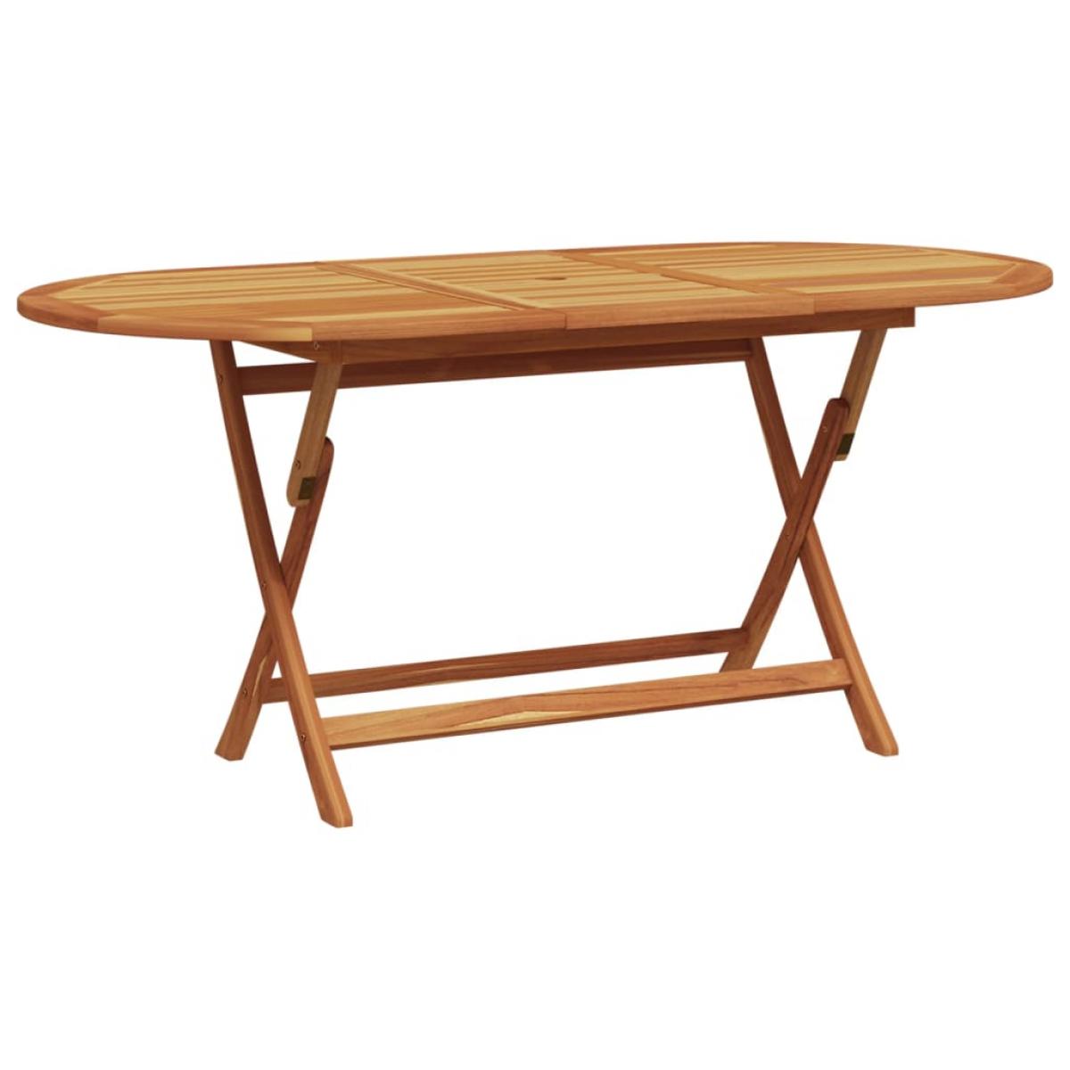 Set de comedor de jardín 7 pzas ratán PE madera maciza beige