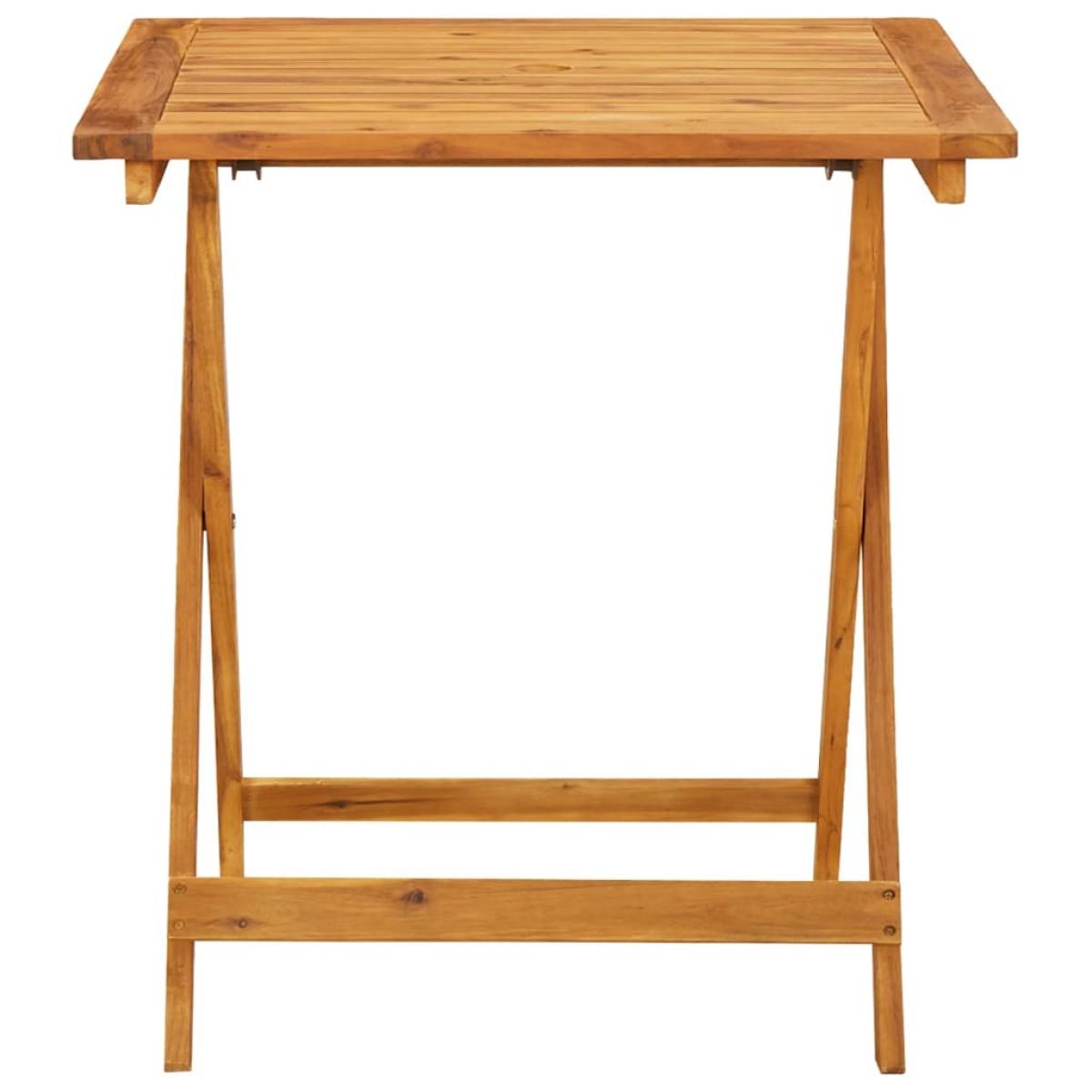 Juego de bistro de 3 piezas polipropileno y madera maciza beige