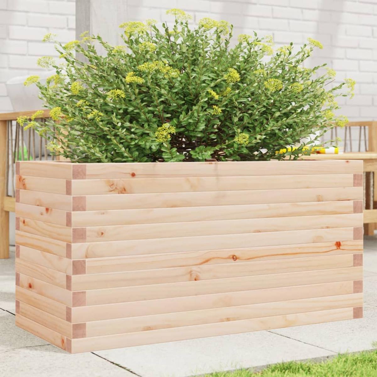 Jardinera de madera maciza de pino 90x40x46 cm