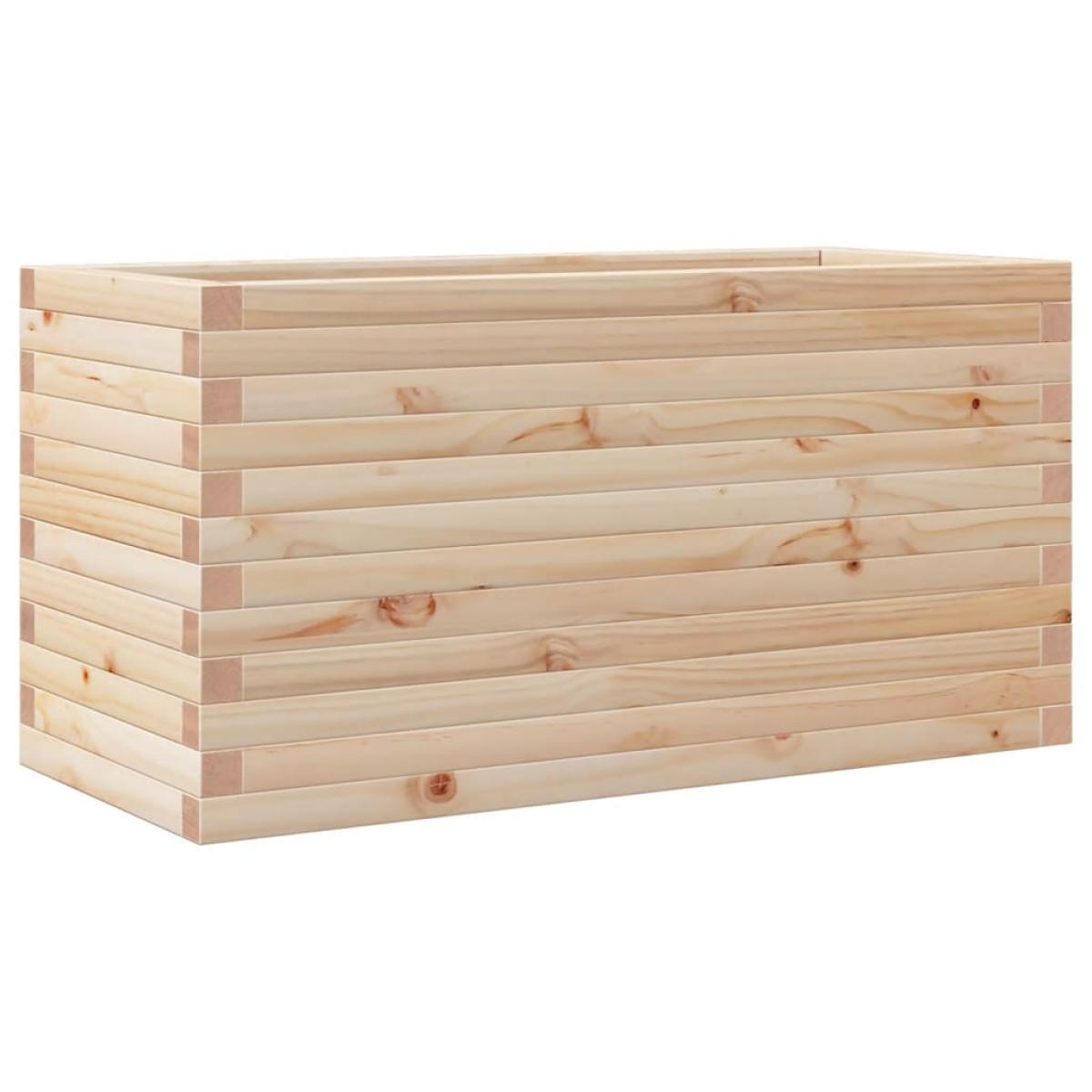 Jardinera de madera maciza de pino 90x40x46 cm