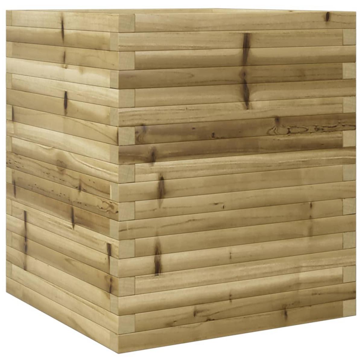 Jardinera de madera de pino impregnada 60x60x68,5 cm