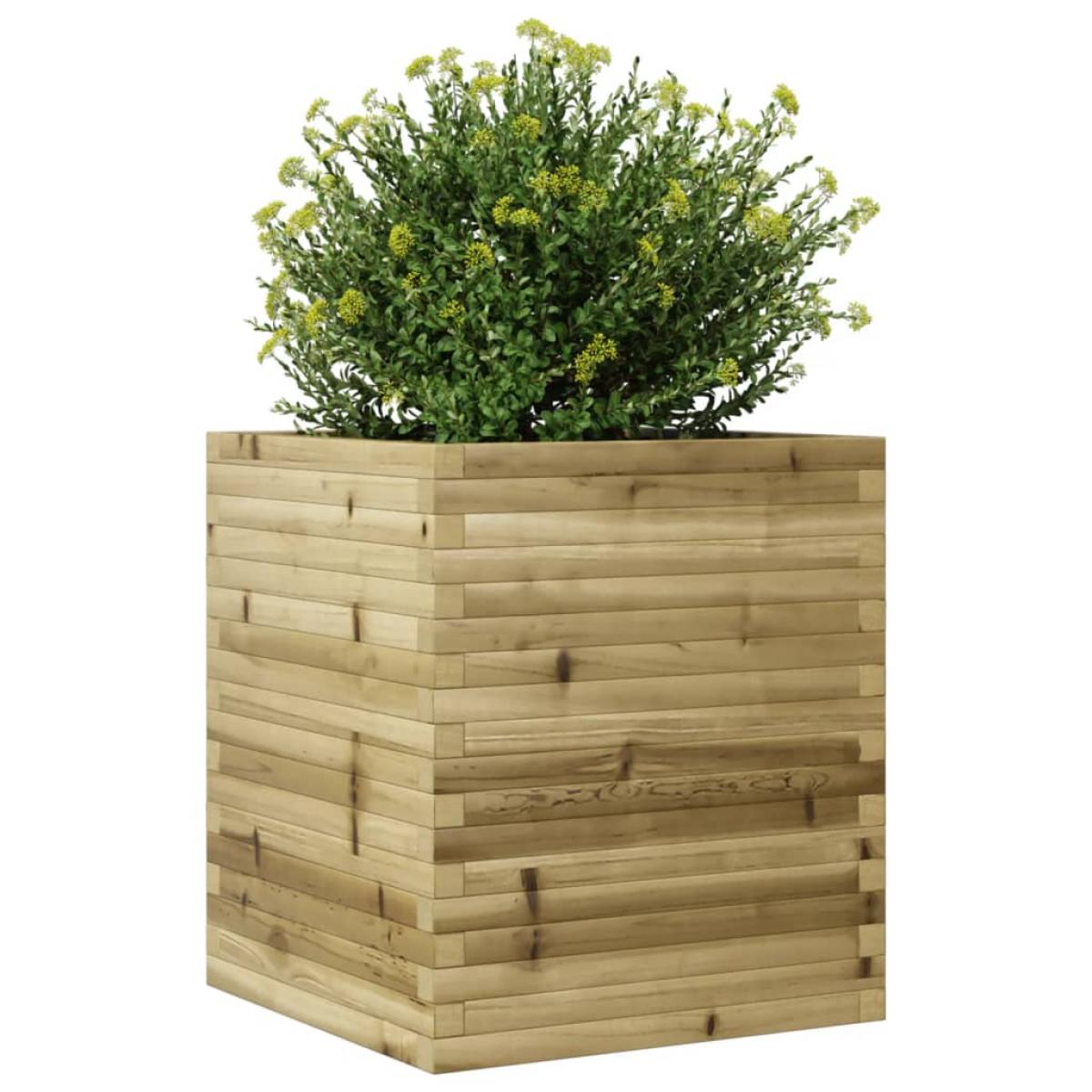 Jardinera de madera de pino impregnada 60x60x68,5 cm